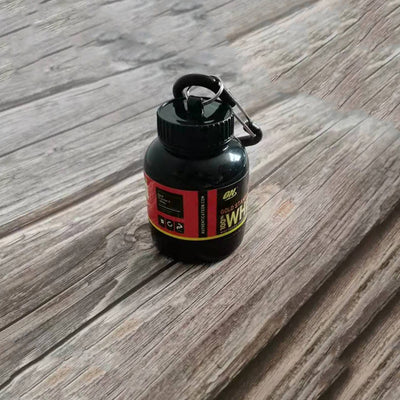 100ML Mini Portable Protein Container Bottle – Outdoor Sports Powder Bottle with Whey Keychain & Health Funnel