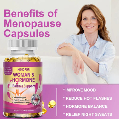 Balance Your Hormones & Feel Like You Again – Kenofor Menopause Support (120 Capsules)