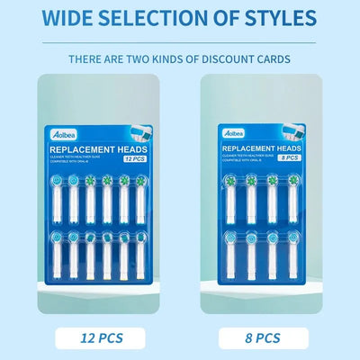 4pcs Replacement Brush Heads for Oral-B Electric Toothbrush – Compatible with Advance Power, Vitality, Precision Clean, Pro Health, Triumph, & 3D Excel