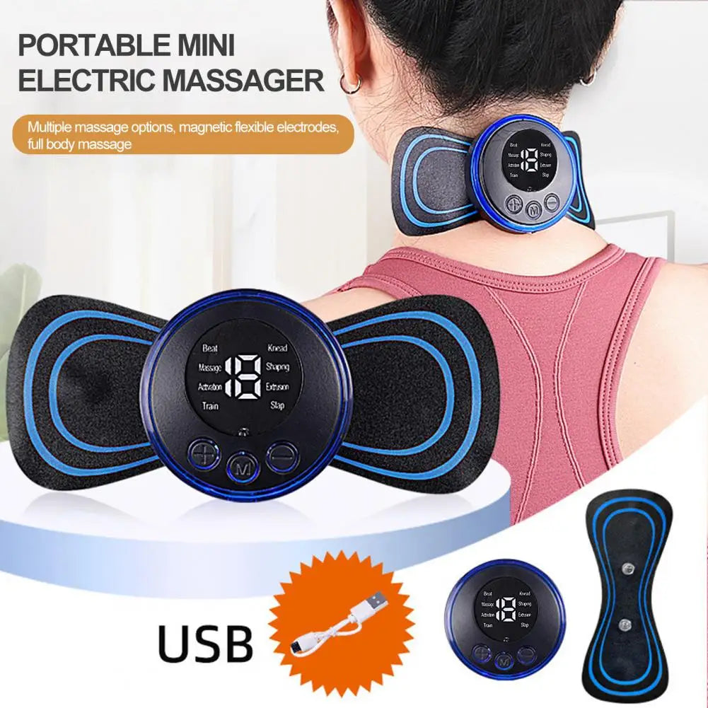 "Full Body Pain Relief in Your Pocket – Mini Massager Machine with 8 Modes & 19 Frequency Levels for Muscle Relaxation, Rechargeable & Compact"