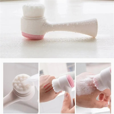 Glow & Go: Deep Cleanse and Gentle Massage with the 3D Silicone Facial Brush!