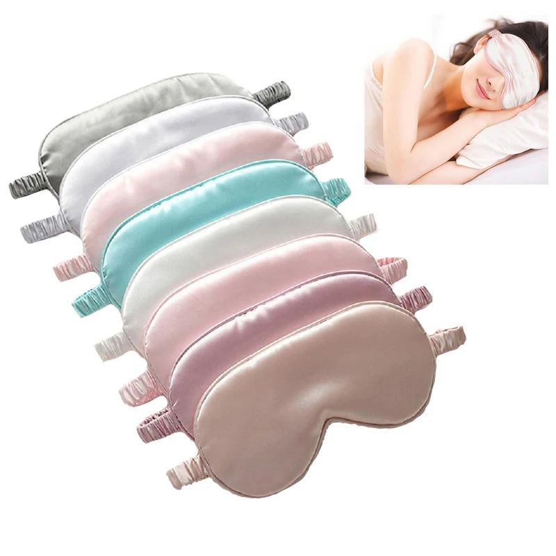 Imitated Silk Sleep Eye Mask – Portable Travel Eyepatch for Relaxation, Naps & Night Sleep – Comfortable, Breathable Eye Cover