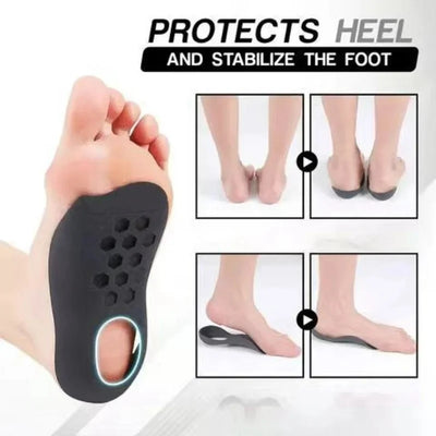 XO-Legs Orthotic Insoles for Flat Feet – Arch Support Pad for Plantar Fasciitis – Shock Absorbing Sole Insert for Foot Care