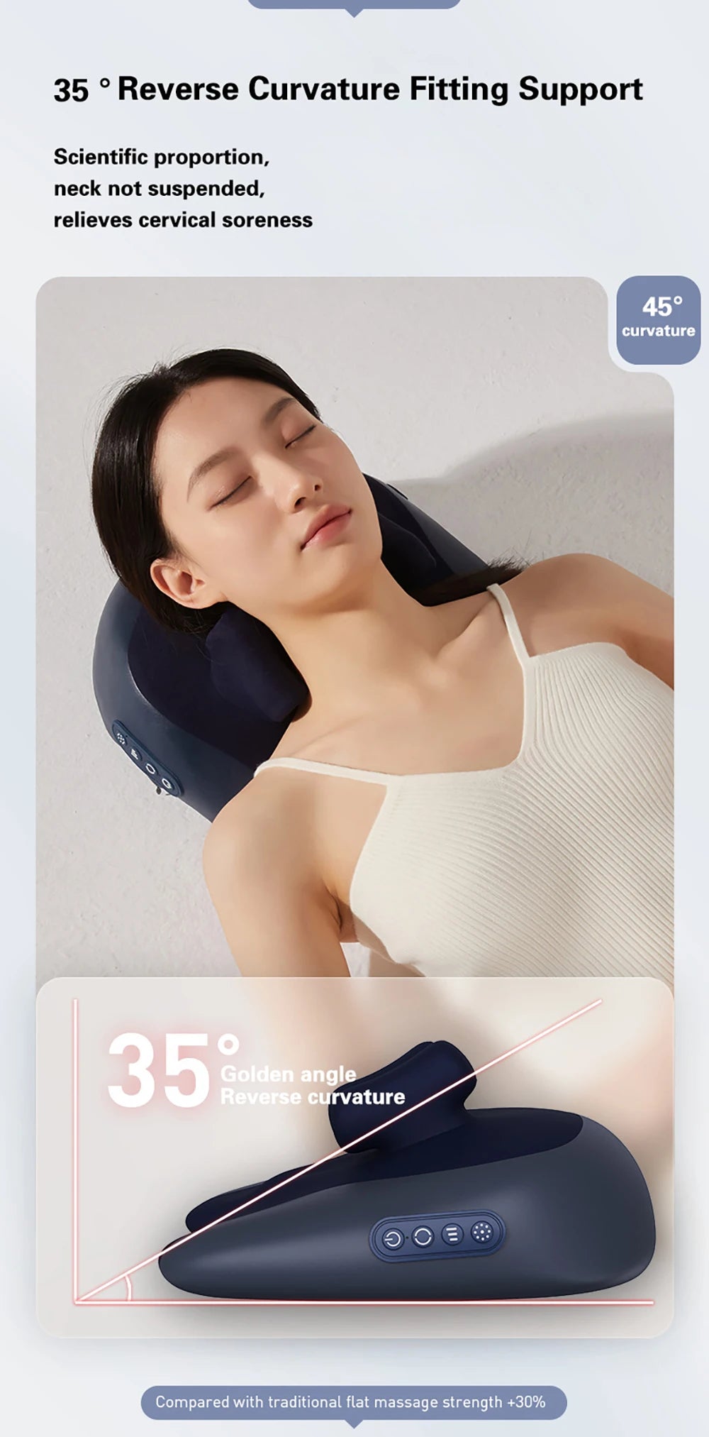 6D Electric Neck Massager Pillow – Shiatsu Cervical Traction & Heating Device for Neck and Back Pain Relief