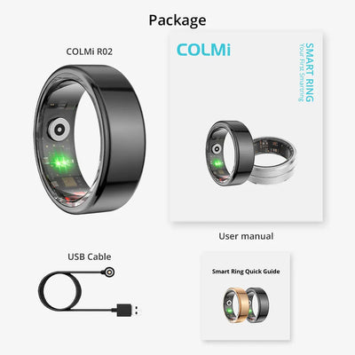 "COLMI R02 Smart Ring – Military Grade Titanium, Health Monitoring, Waterproof, Multi-Sport Modes"