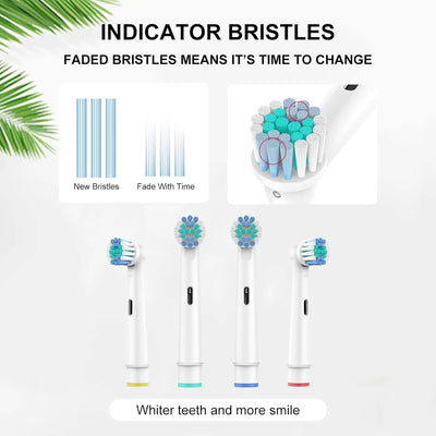 "Replacement Brush Heads for Oral-B Electric Toothbrush – Fits Power, Pro Health, Triumph, & More – 4/8/16pcs"