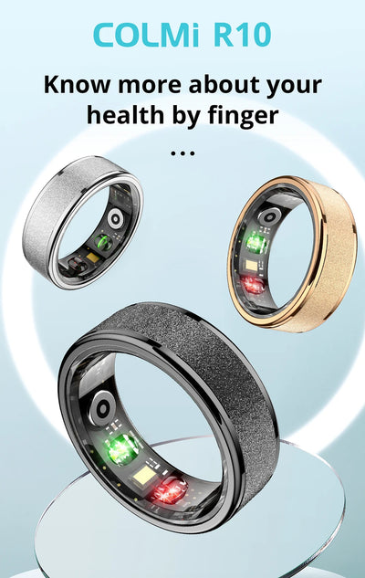 COLMI R10 Smart Ring – Health & Sleep Monitor with Charging Case, 5ATM Waterproof, Compatible with Xiaomi Phones – Activity Tracker for Men & Women